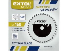 EXTOL CRAFT 19104 kotouč pilový s SK plátky, O 160x2,4x20mm, 36T
