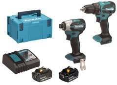 Makita DLX2577JX2 aku sada DDF490+DTD158 Li-ion LXT 18V 2x 3Ah