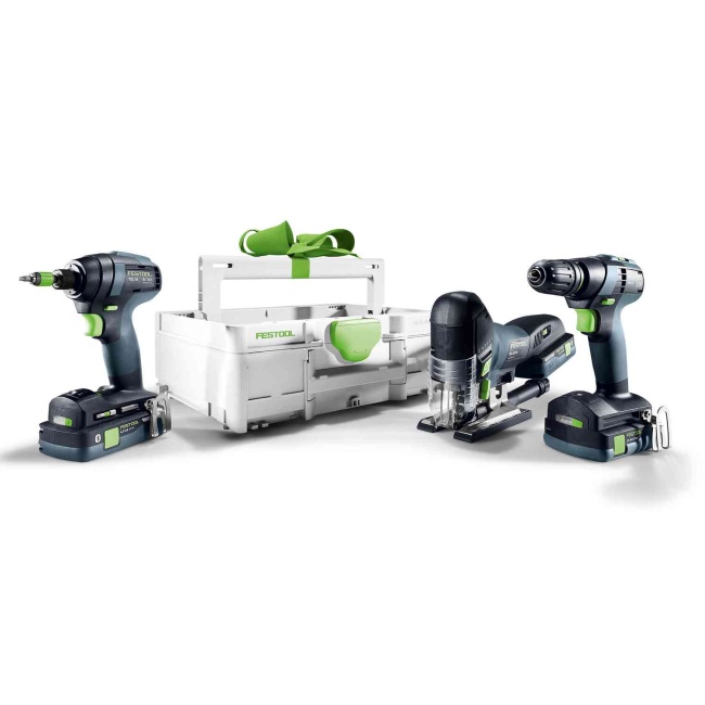 Festool 578026 aku sada nářadí Combo 18V 2x4Ah TID 18/TXS 18/PSC 420/TB M 137