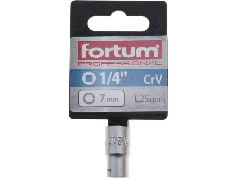 FORTUM 4701407 hlavice nástrčná 1/4", 7mm, L 25mm