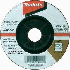 Makita A-80640 brusný kotouč 115x6x22mm nerez