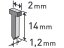 EXTOL PREMIUM 8852405 hřebíky, balení 1000ks, 14mm, 2,0x0,52x1,2mm