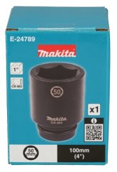 Makita E-24789 klíč nástrčný hluboký 1", čtyřhran, 50x100 mm