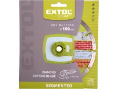 EXTOL CRAFT 108813 kotouč diamantový řezný segmentový - suché řezání, O 150x22,2x2,3mm