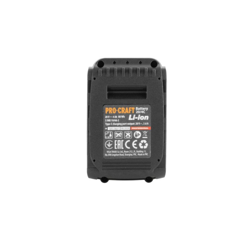 Procraft 20/4C aku baterie Li-Ion 20 V 4Ah USB-C