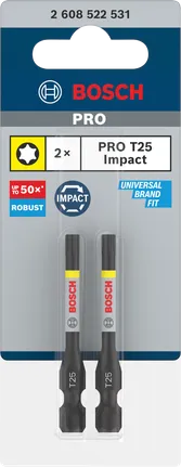 Bosch bit PRO Torx Impact, T25, 55 mm, 2 ks 2608522531