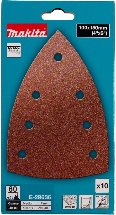 Makita E-29636 papír brusný 100x150mm A40 10ks