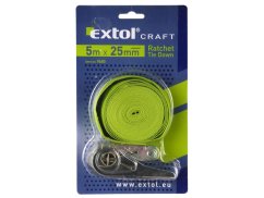 EXTOL CRAFT 9681 pás upínací ráčnový s háky, 5m x 25mm, max. 150kg