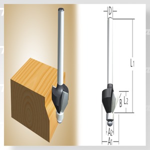 Makita D-09488 fréza na zkosené hrany 45st. Makita D-09488 fréza na zkosené hrany 45st.
