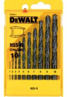 Dewalt DT5911 10-dílná sada vrtáků do kovu HSS-R 1 - 10 mm