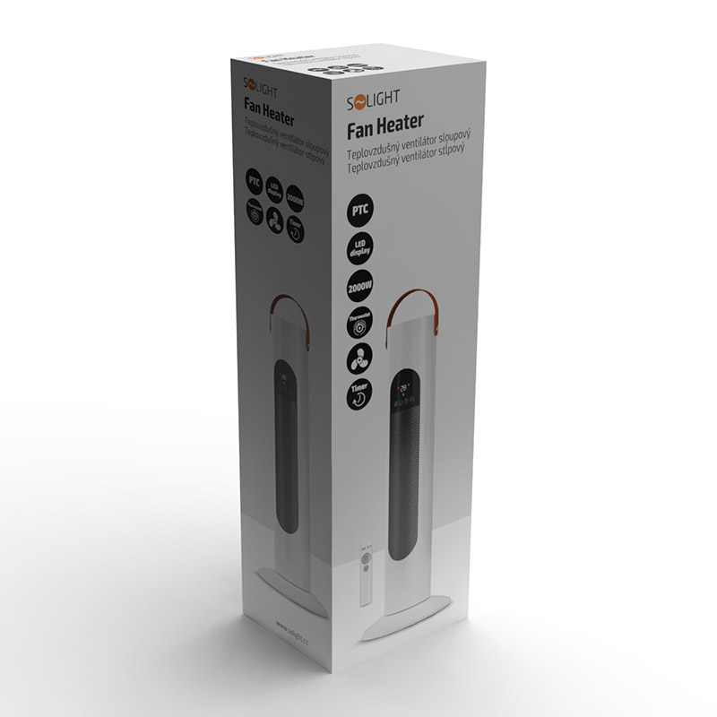 Solight KP13 teplovzdušný ventilátor sloupový 2000W