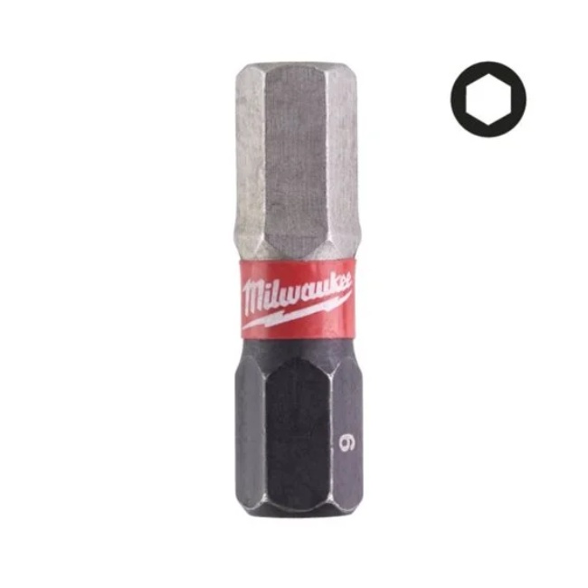 Milwaukee Šroubovací bity Hex 6 25mm 3 ks SHOCKWAVE™ IMPACT DUTY 4932500382 Milwaukee Šroubovací bity Hex 6 25mm 3 ks SHOCKWAVE™ IMPACT DUTY 4932500382