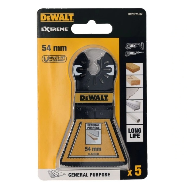 DeWalt DT20775 sada pilových listů 3-stranných 5 ks