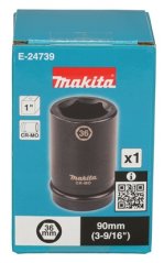 Makita E-24739 klíč nástrčný hluboký 1", čtyřhran, 36x90 mm