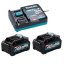 Makita 191J97-1 sada Li-ion XGT 40V 2x akumulátor BL4040 + nabíječka DC40RA