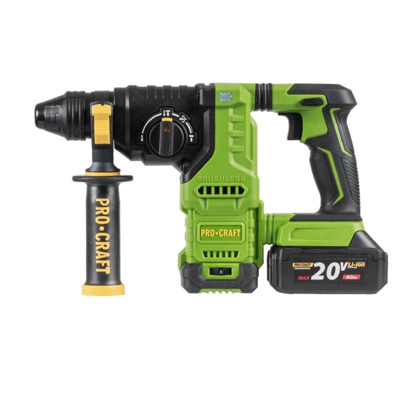 Procraft PHA30-1B aku kombinované kladivo SDS-Plus 2,8J 20V 1x4Ah
