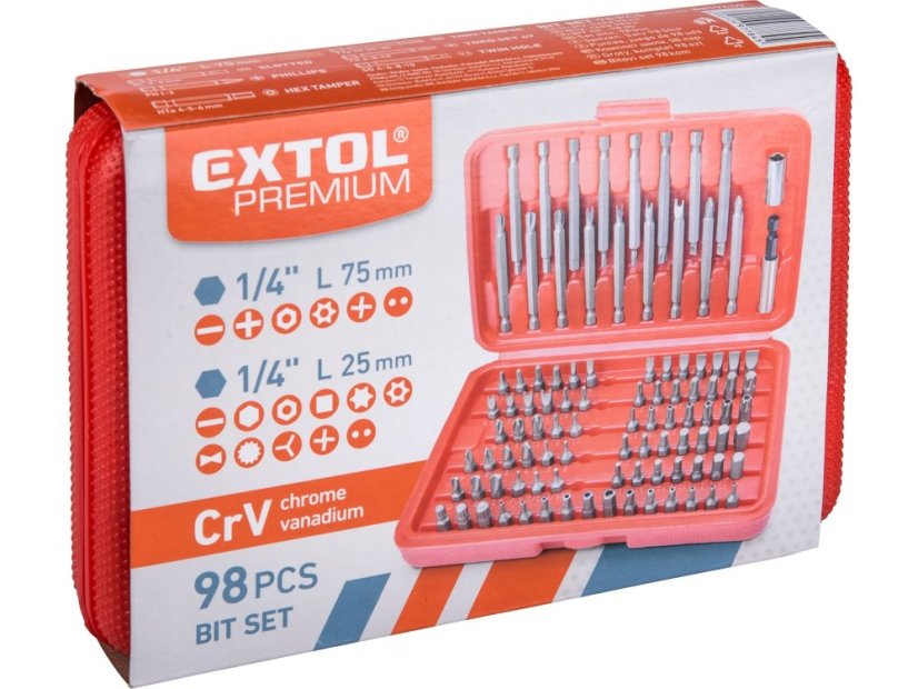 EXTOL PREMIUM 8819649 hroty, sada 98ks