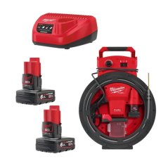 Milwaukee M12 HSFSM-602 aku čistič potrubí s ohebnou hřídelí 2x6Ah 4933498378