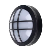 Solight WO753 LED venkovní osvětlení kulaté s mřížkou, 13W, 910lm, 4000K, IP65, 17cm, černá