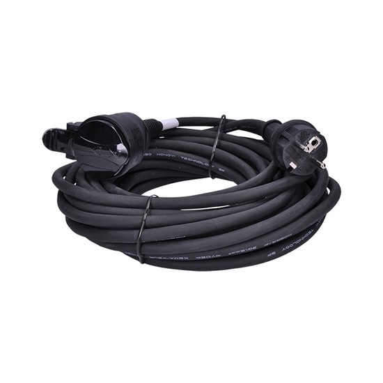 Solight PS31 prodlužovací přívod - spojka, 1 zásuvka, 10m, 3 x 1,5mm2, gumová, černá