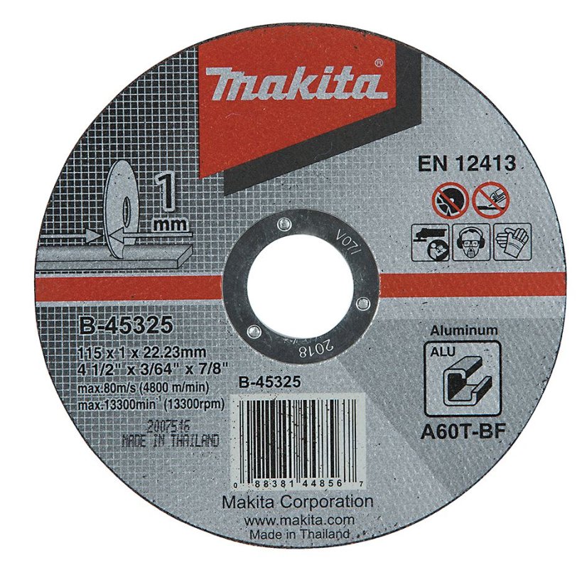 Makita B-45325 řezný kotouč 115x1x22 hliník Makita B-45325 řezný kotouč 115x1x22 hliník