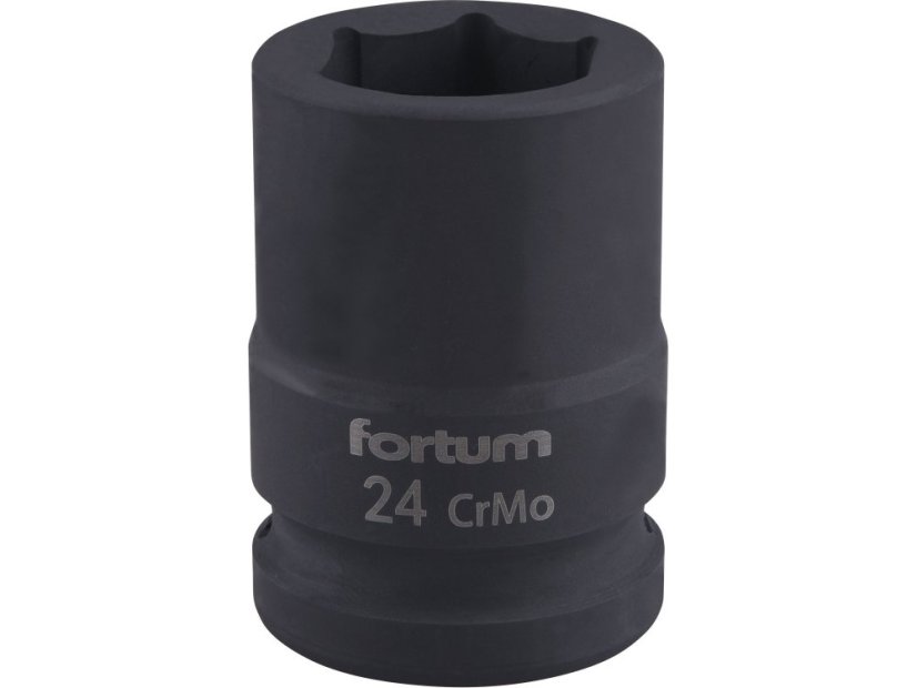 FORTUM 4703024 hlavice nástrčná rázová 3/4", 24mm, L 52mm FORTUM 4703024 hlavice nástrčná rázová 3/4", 24mm, L 52mm