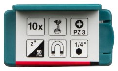 Makita E-26004 torzní bit PZ3 Impact Premier (E-form) 50mm 10 ks