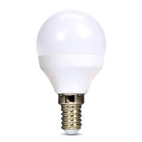 Solight WZ416-1 LED žárovka, miniglobe, 6W, E14, 3000K, 510lm, bílé provedení