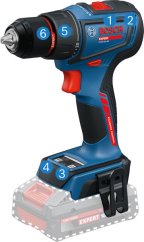 Akumulátorová vrtačka Bosch EXSR18V-90 s ergonomickou rukojetí.