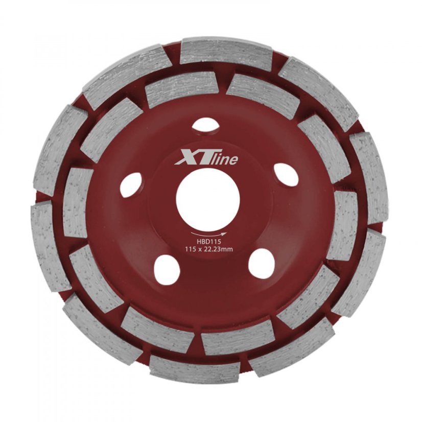 XTline HBD115 kotouč diamantový brusný dvouřadý 115 mm XTline HBD115 kotouč diamantový brusný dvouřadý 115 mm