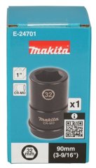 Makita E-24701 klíč nástrčný hluboký 1", čtyřhran, 32x90 mm