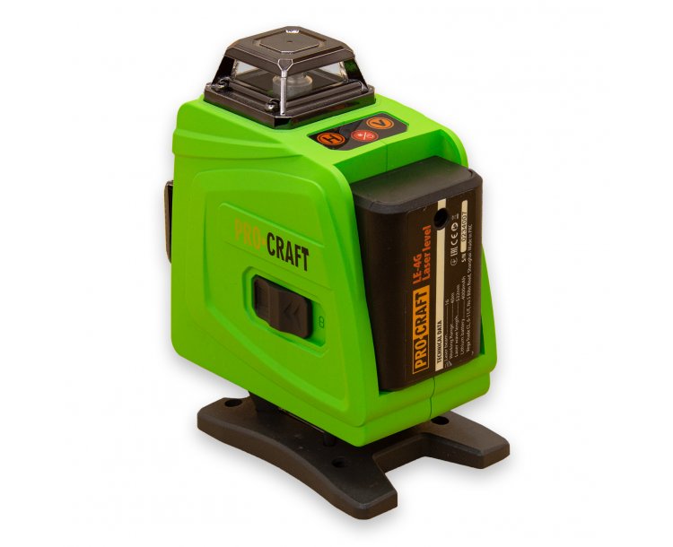 Procraft LE-4G křížový zelený liniový laser 2x4Ah