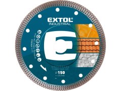 EXTOL INDUSTRIAL 8703043 kotouč diamantový řezný, turbo Thin Cut, suché i mokré řezání, O 150x22,2x1,8mm