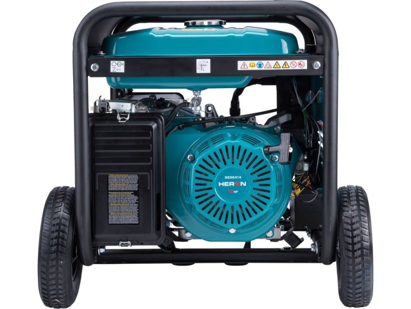 HERON 8896413 elektrocentrála benzínová 13HP/5,5kW, pro svařování, podvozek