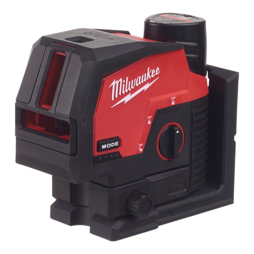 Milwaukee M12 CLLP-301C zelený kombinovaný křížový liniovo-bodový laser 1x 3Ah 4933478100