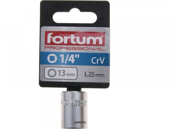 FORTUM 4701413 hlavice nástrčná 1/4", 13mm, L 25mm