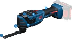Akumulátorová multifunkční pila Bosch EXOP18V-40 s bezkartáčovým motorem.