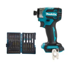 Makita DTD173ZJX2 aku rázový šroubovák 1/4" s příslušenstvím Li-ion LXT 18V bez aku Z