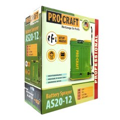 Procraft SAS20-12/20-2A/20-1 aku postřikovač Procraft AS20-12 sada s baterií 20V 2Ah a nabiječkou