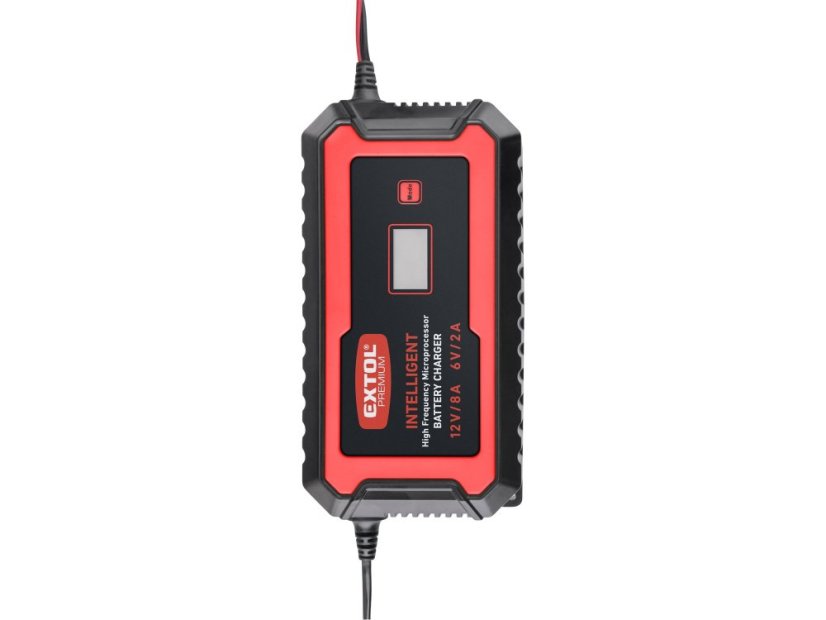 EXTOL PREMIUM 8897303 autonabíječka 9 stupňová, řízená mikroprocesorem, 12V/6V, 8A