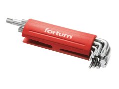 FORTUM 4710300 L-klíče TORX, sada 9ks, 10-50