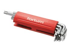 FORTUM 4710300 L-klíče TORX, sada 9ks, 10-50