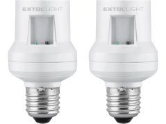 EXTOL LIGHT 43810 objímka na žárovku dálkově ovládaná, 2ks, rozšiřující sada, max. 60W žárovka, E27, dosah 30m