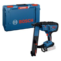 Akumulátorová hřebíkovačka Bosch EXTH18V-50M s přepravním kufříkem.