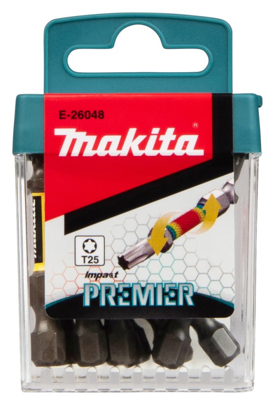 Makita E-26048 torzní bit T25 Impact Premier (E-form) 50mm 10 ks