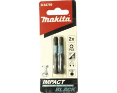 Makita B-63769 torzní bit 1/4" Impact Black PZ3, 50mm 2 ks