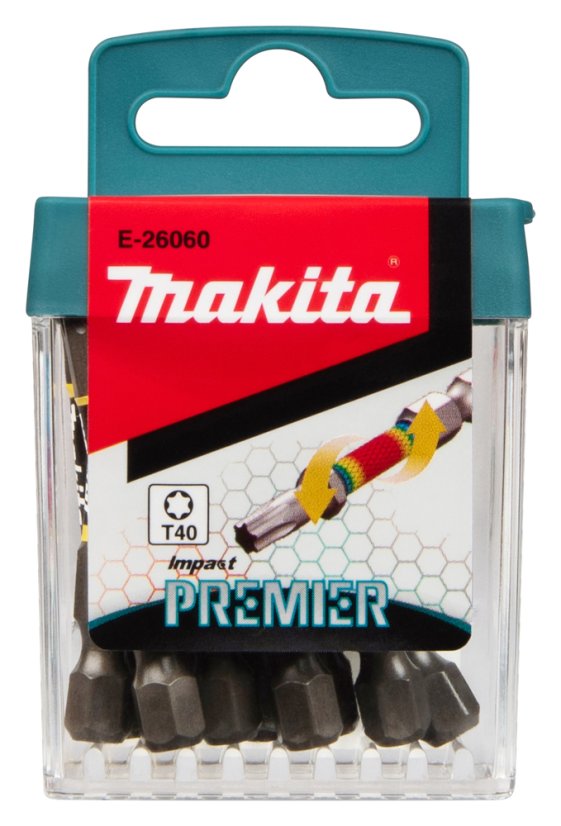 Makita E-26060 torzní bit T40 Impact Premier (E-form) 50mm 10 ks