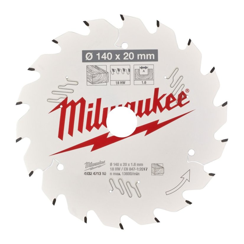 Milwaukee CSB P W 140 x 20 x 1.6 x 18ATB  kotouč oilový 4932471310