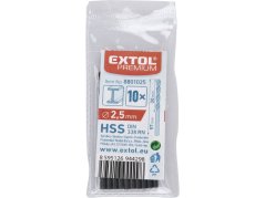 EXTOL PREMIUM 8801025 vrták do kovu HSS, bal 10ks, O 2,5mm