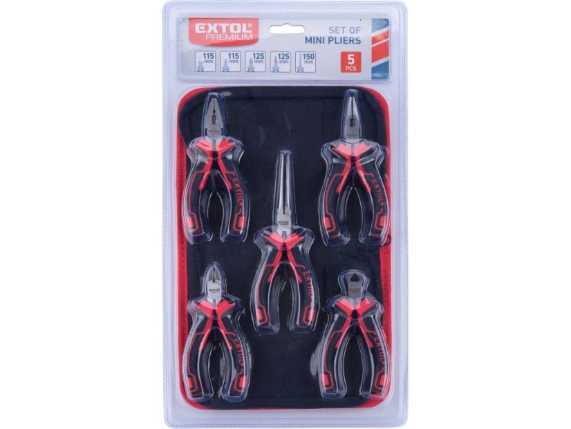 EXTOL PREMIUM 8813030 kleště mini, sada 5ks